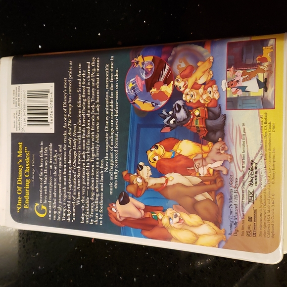 HOST PICK. VTG VHS Disney's Masterpiece Collection: Lady and the Tramp - Picture 2 of 4